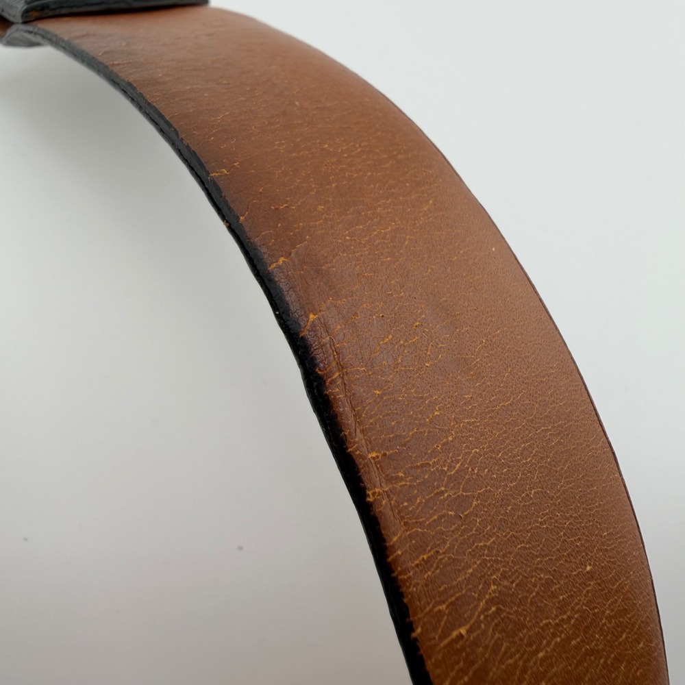 Roundtree & Yorke Men's Black Lizard Embossed Leather Belt Made in Italy Size 40 - Picture 9 of 10